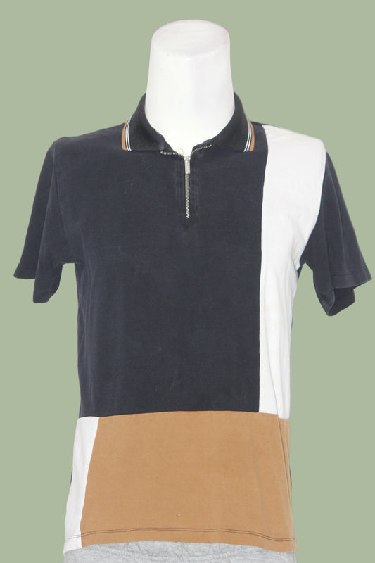 Easy Trio-Tone Black Polo Medium