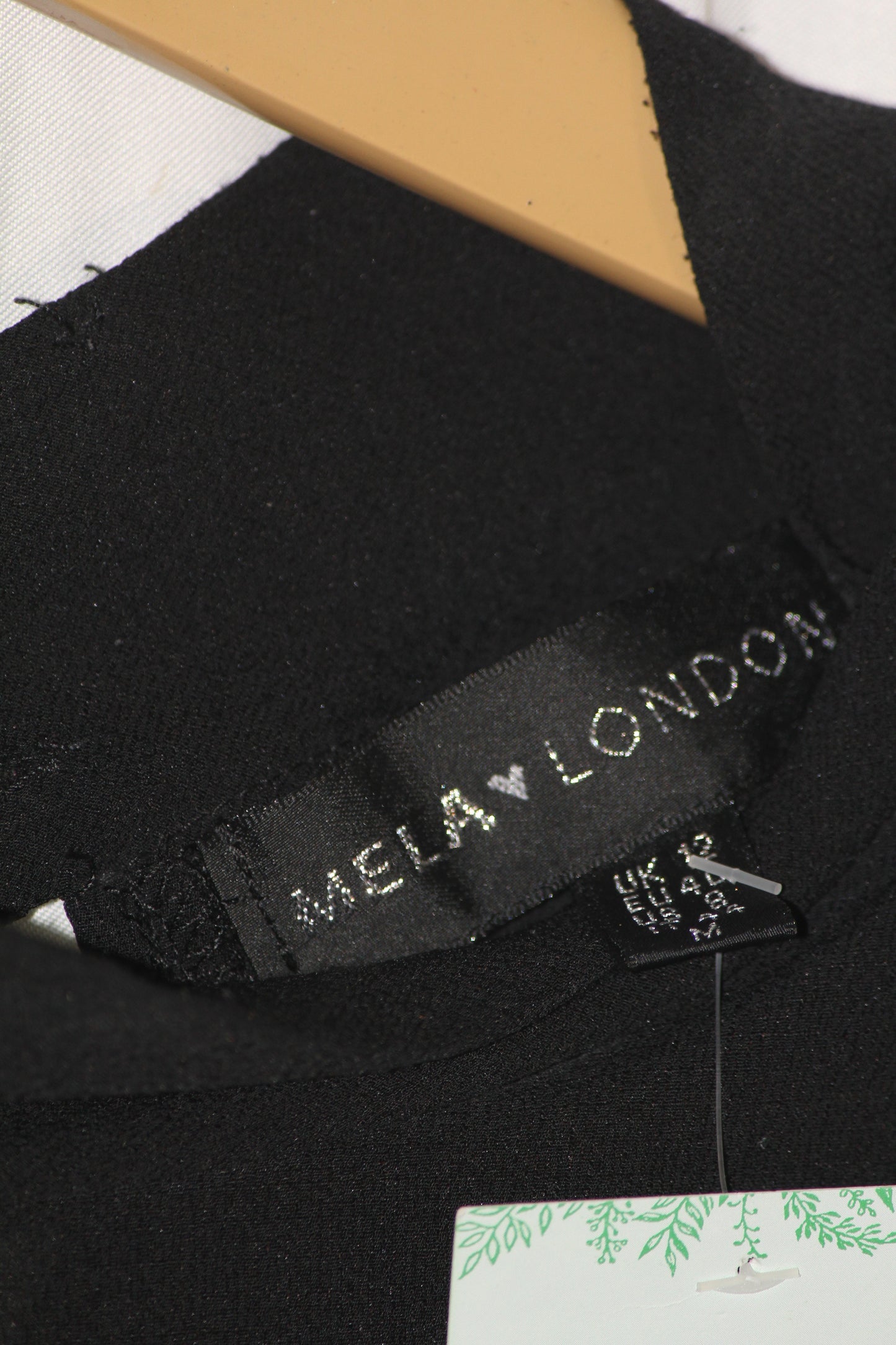 Mela London Black Half-Sleeve Dress