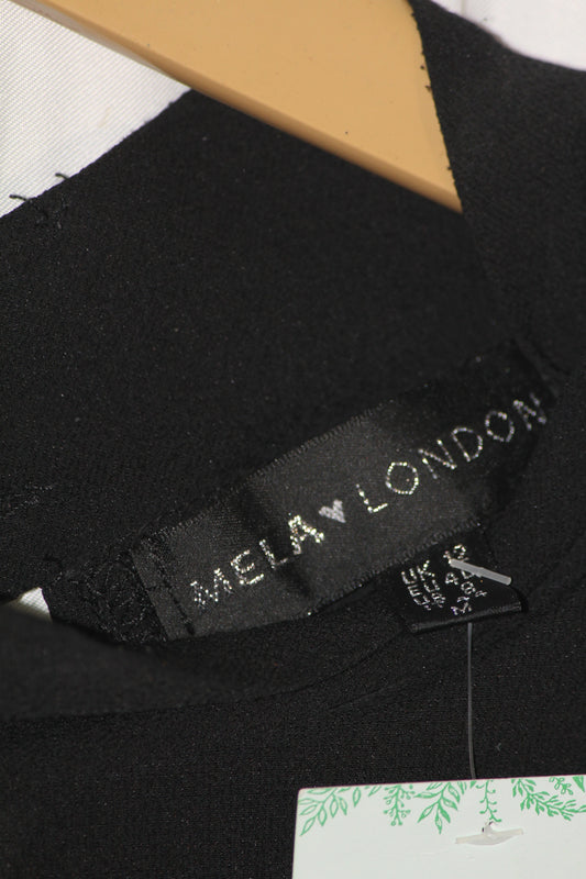 Mela London Black Half-Sleeve Dress