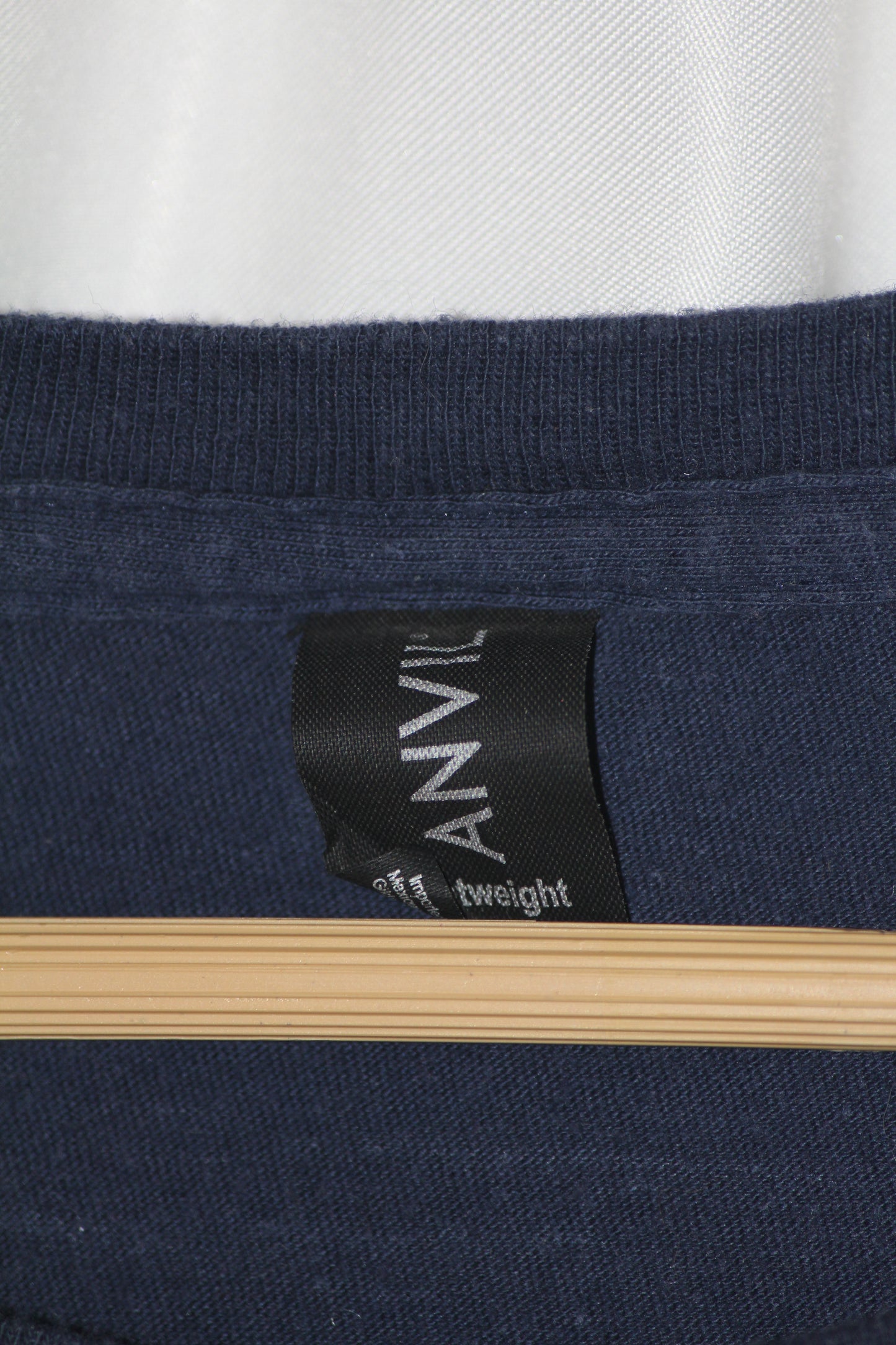 Anvil Navy Printed T-Shirt
