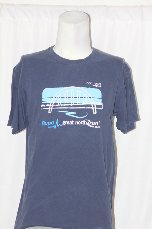 Great Run Blue Printed T-Shirt