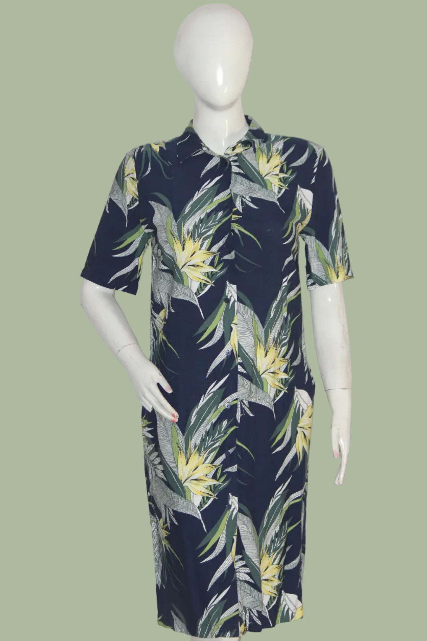 Warehouse Navy Blue Floral Dress