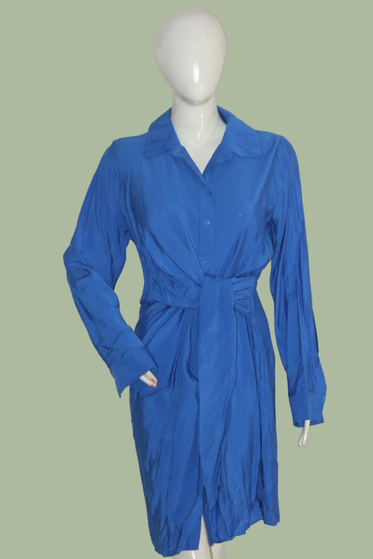 F&F Blue Button-Down Dress