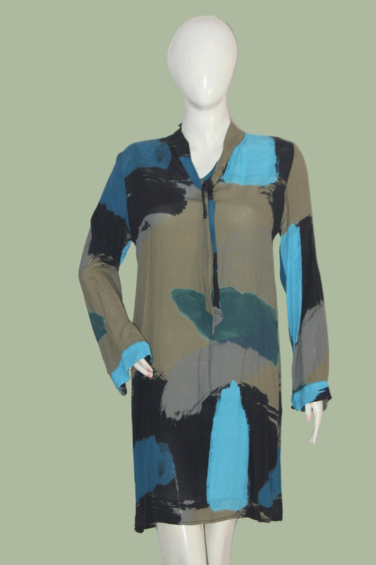 Bellambra Grey, Blue & Black Dress