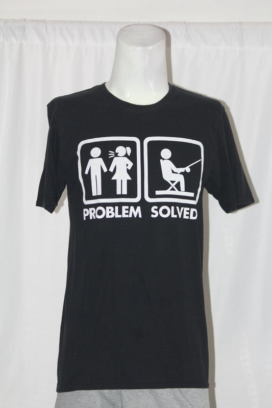 Gildan Black Cotton T-Shirt – Medium