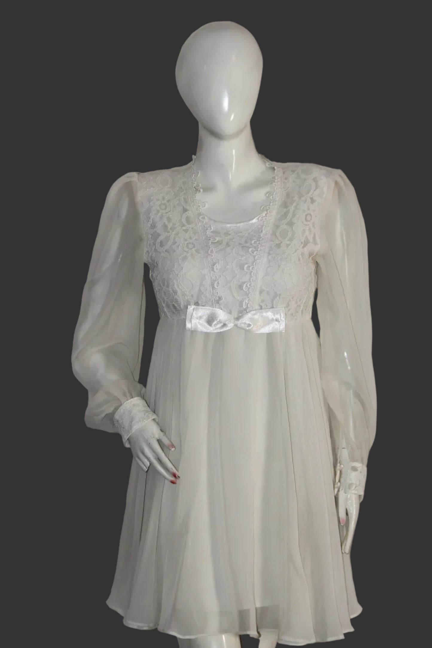 Exclusive White Full-Sleeve Dress