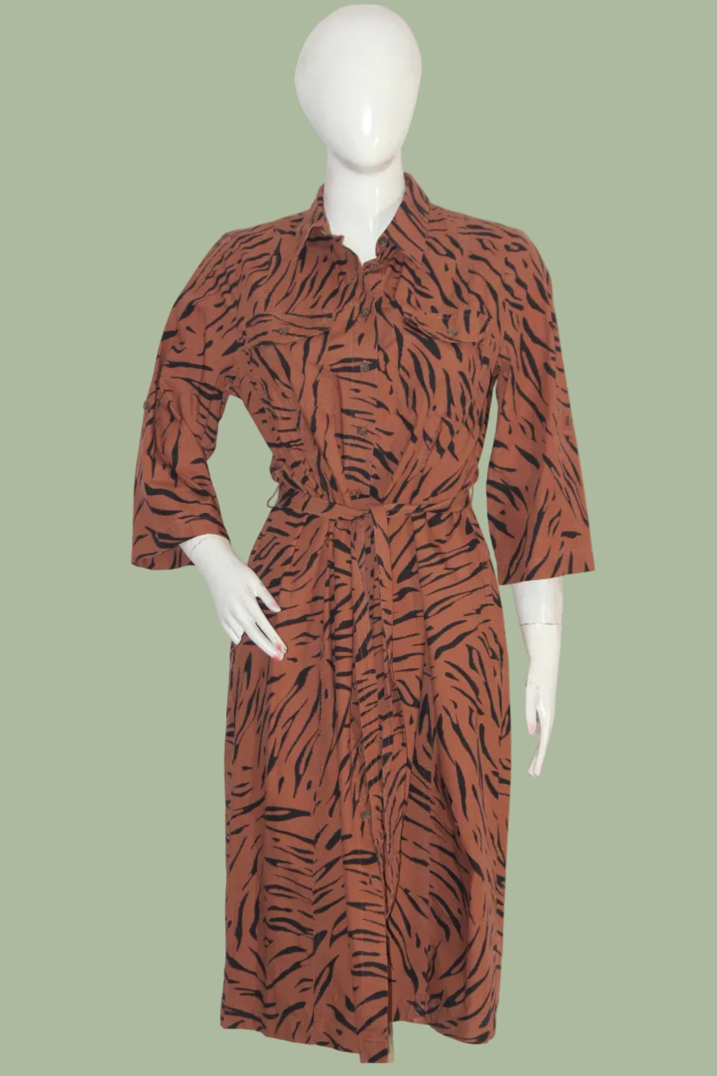 Marks & Spencer Brown Zebra Print Dress