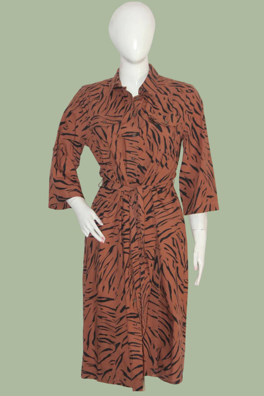 Marks & Spencer Brown Zebra Print Dress