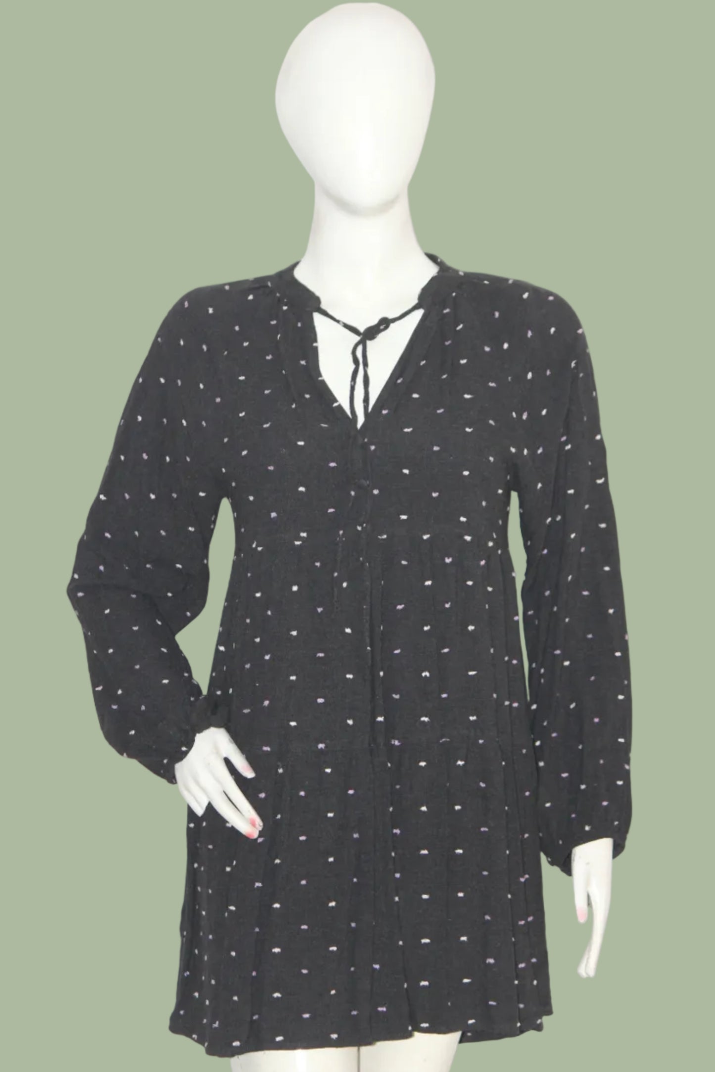 Zara Black Polka Dot Dress