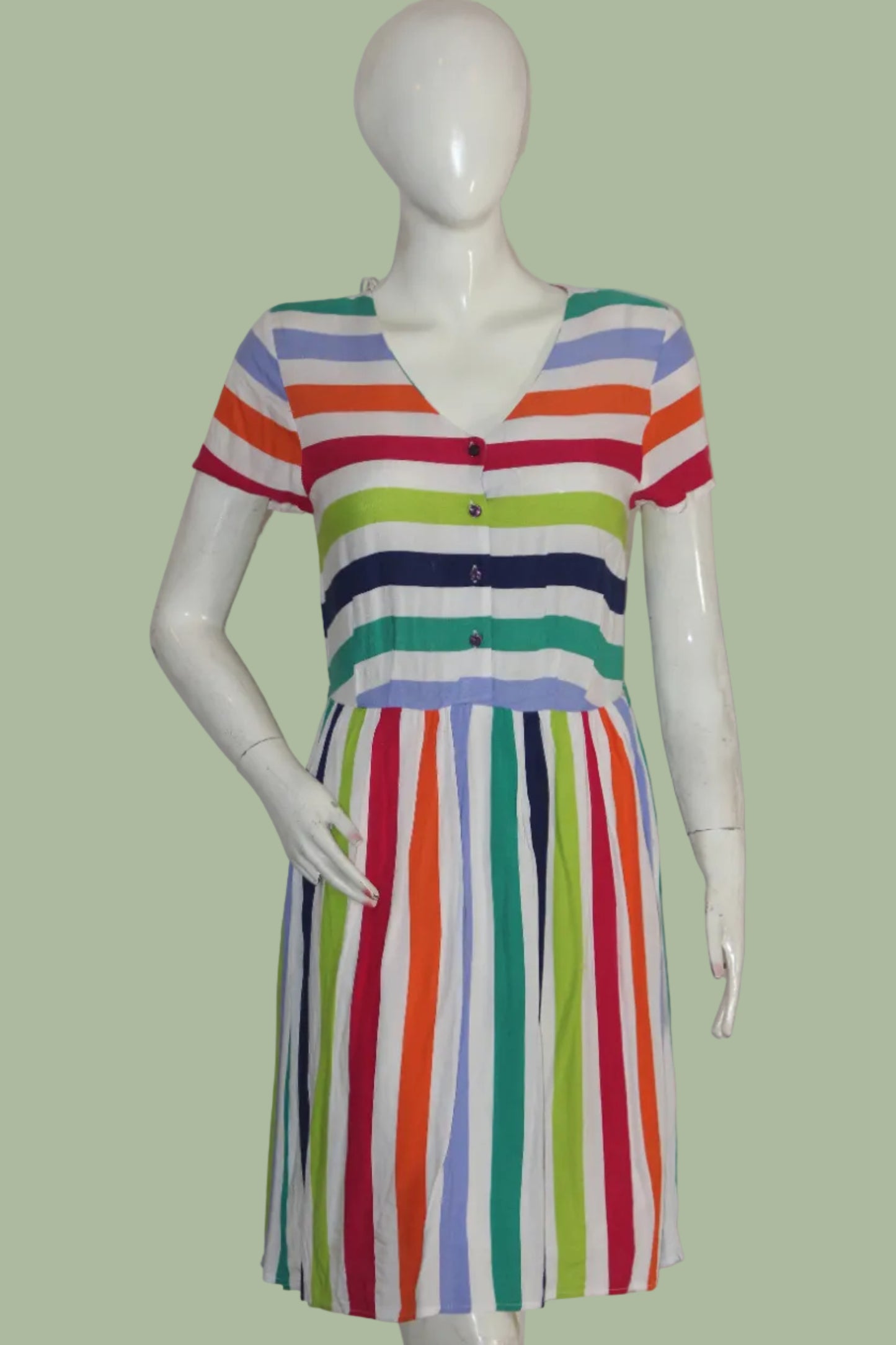 Tu Striped Multi-Colored Dress (Small, Good Condition)
