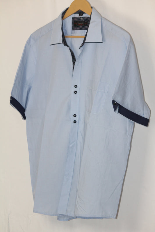 Classic Blue Half Sleeve Button-Down Shirt – Darex (XL)