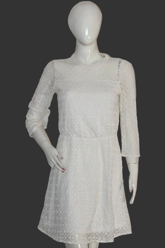 Only White Full-Sleeve Dress