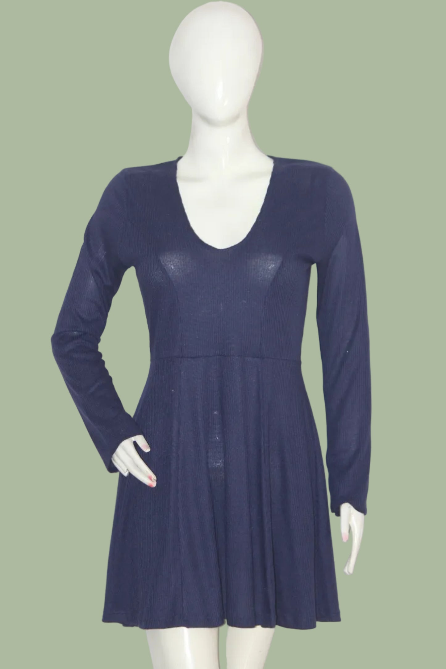 Missguided Navy Blue Elegant Bodycon Dress