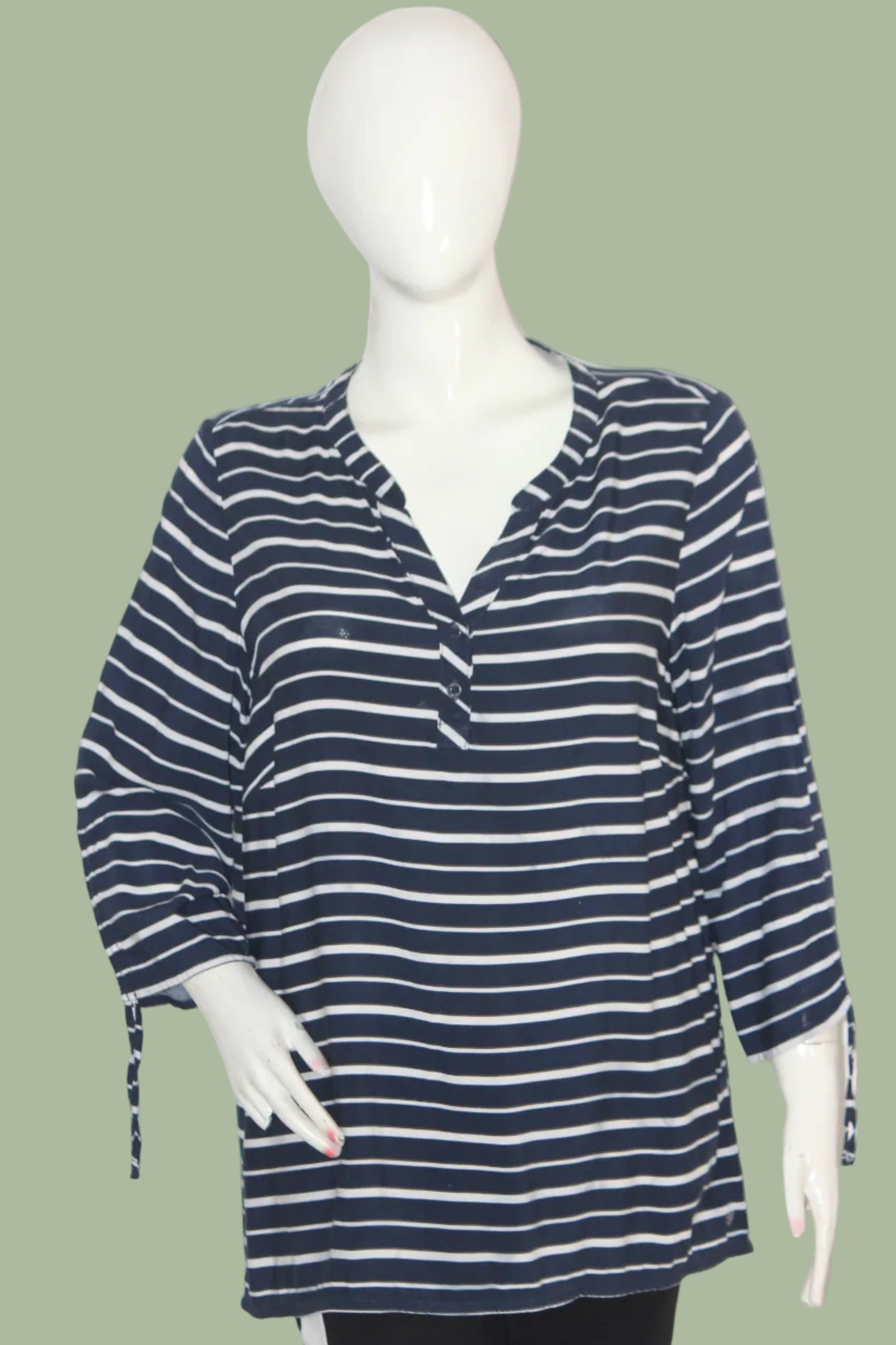 Cecil Black & White Striped Full Sleeve Blouse – Modern Casual Style