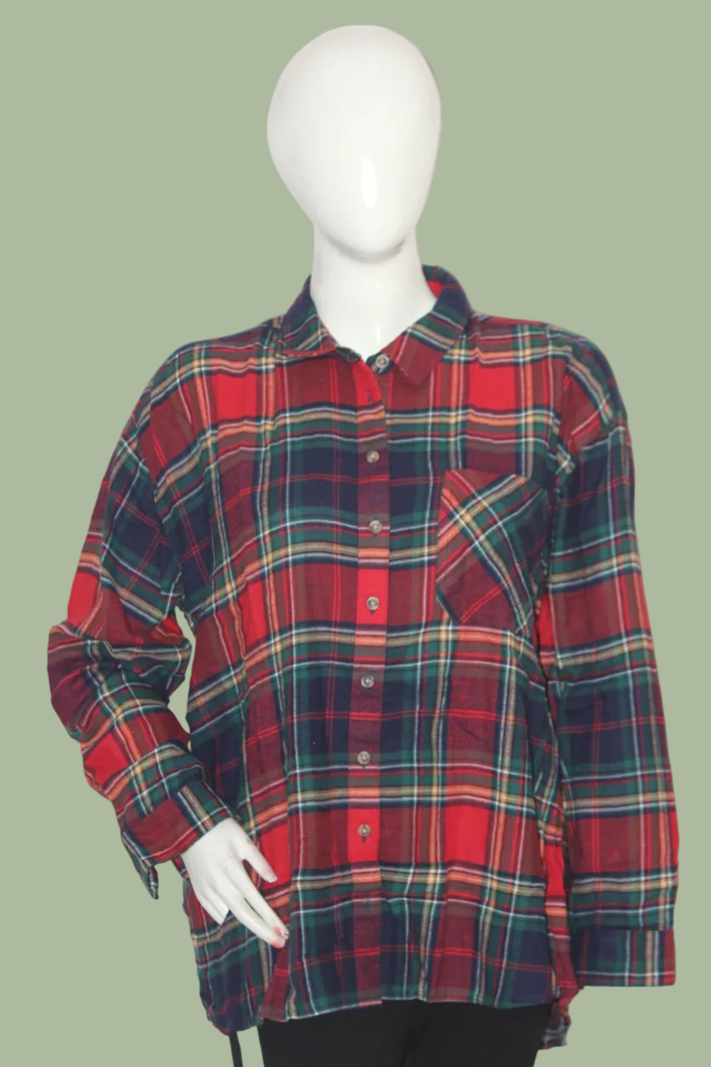 Tu Red Checkered Button Down Shirt