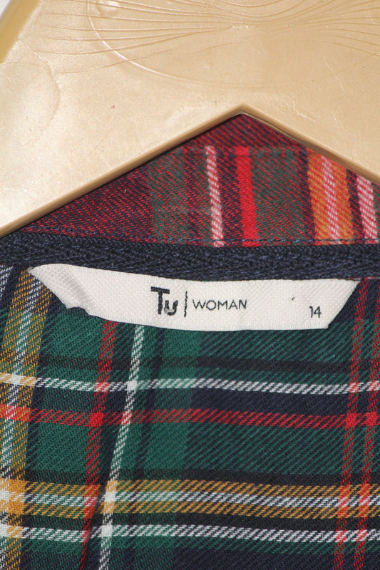 Tu Red Checkered Button Down Shirt