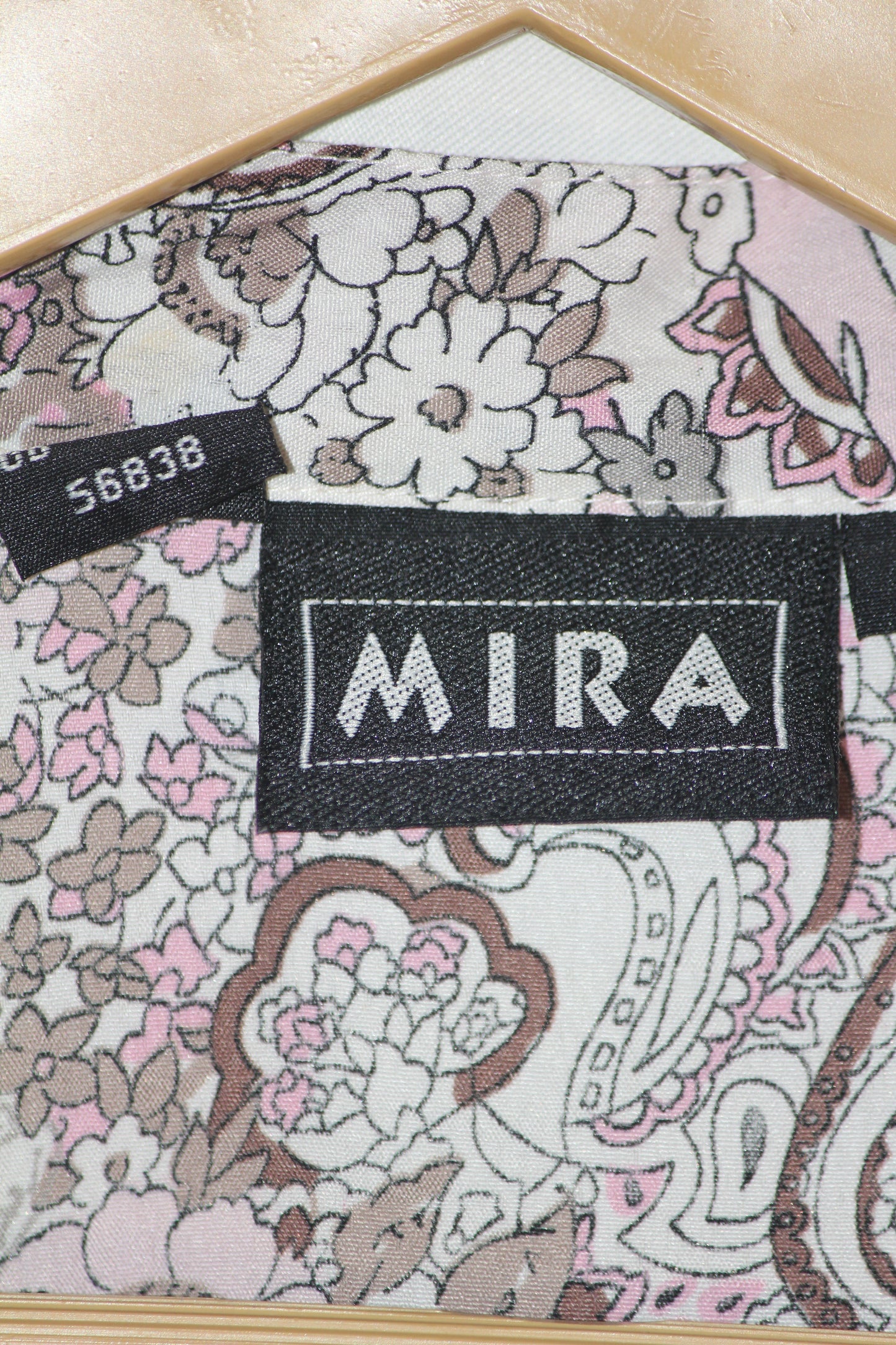Mira Pink Brown Blouse - Medium