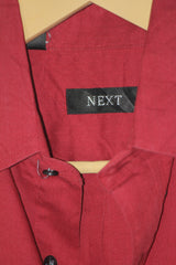 Red Full Sleeve Button-Down Shirt – Next (Medium)