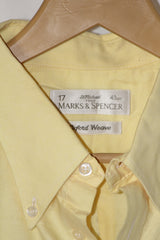 Yellow Half Sleeve Button-Down Shirt – M&S (XL)