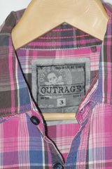 Pink & Purple Checkered Full Sleeve Shirt – Outrage (Medium)