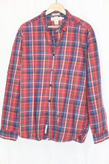 Red Checkered Full Sleeve Button-Down Shirt – H&M (XL)