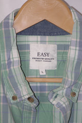 Green Checkered Half Sleeve Shirt – Easy (Large)