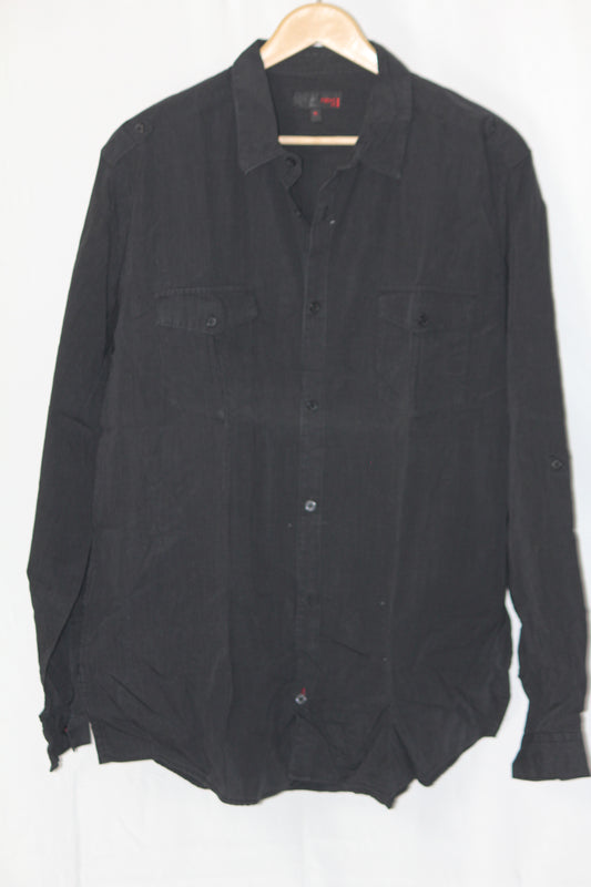 Black Full Sleeve Button-Down Shirt – Next (XL)