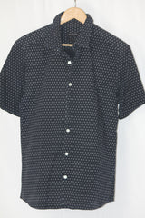 Black & White Dot Half Sleeve Button-Down Shirt – New Look (Medium)