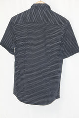 Black & White Dot Half Sleeve Button-Down Shirt – New Look (Medium)