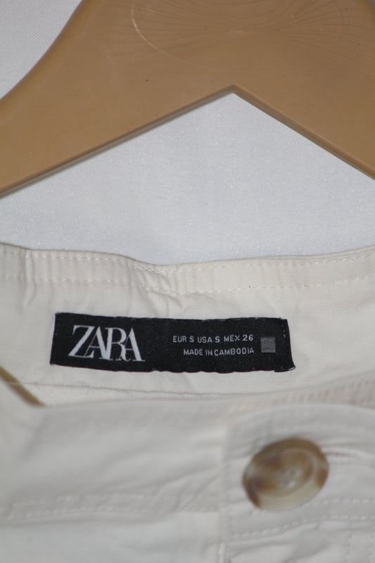 Zara White Straight Pant - Medium