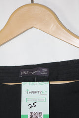 M&S Black Stretch Straight Pant (Small)