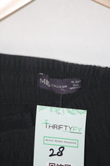 M&S Black Stretchable Straight Pant (Medium)