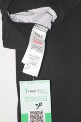 M&S Black Lightweight Straight Pant (Medium)