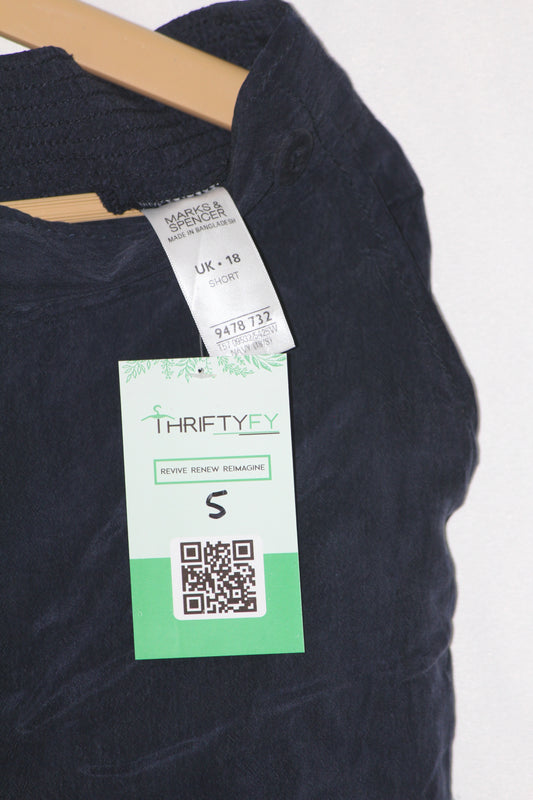 M&S Black Straight Pant - Medium