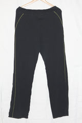 M&S Black Cotton Stretch Straight Pant (Medium)
