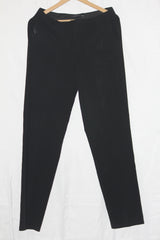 M&S Black Viscose-Blend Straight Pant (Small)