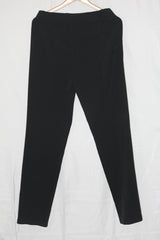 M&S Black Viscose-Blend Straight Pant (Small)