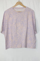 Jeff&Co Purple and White Crop Top - Medium