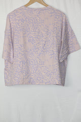 Jeff&Co Purple and White Crop Top - Medium