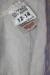 Jeff&Co Purple and White Crop Top - Medium