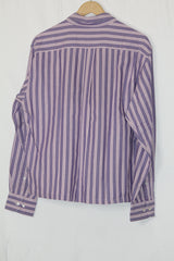 Purple Full Sleeve Shirt with White Stripes – Mark & Spencer (Large)