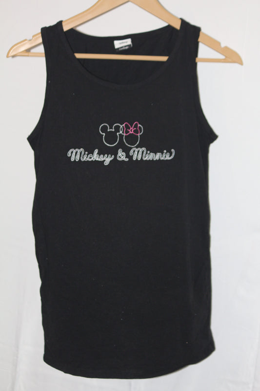 George Mickey & Minnie Black Crop Top - Small