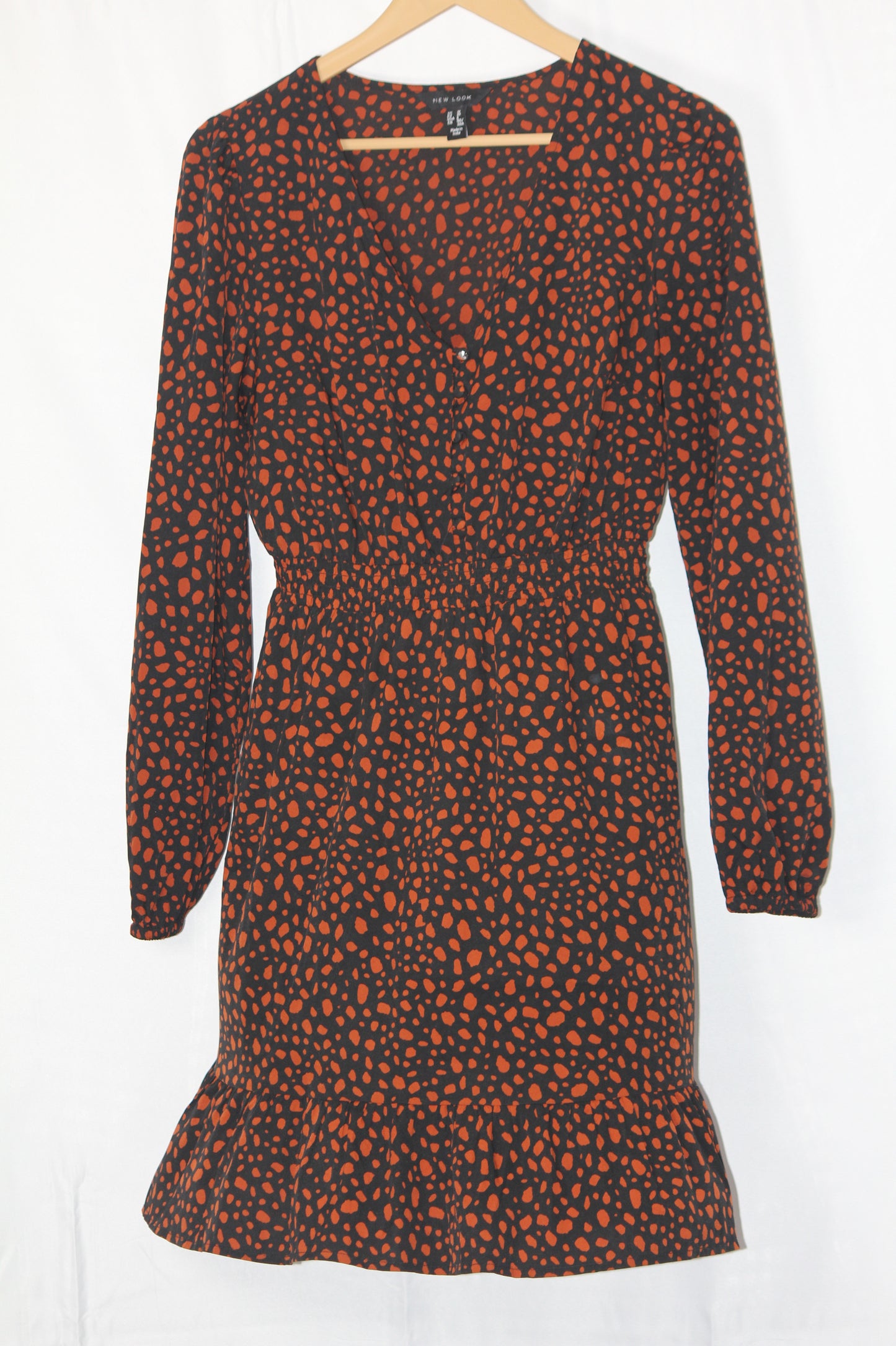 New Look Orangish Black  Dress - Small