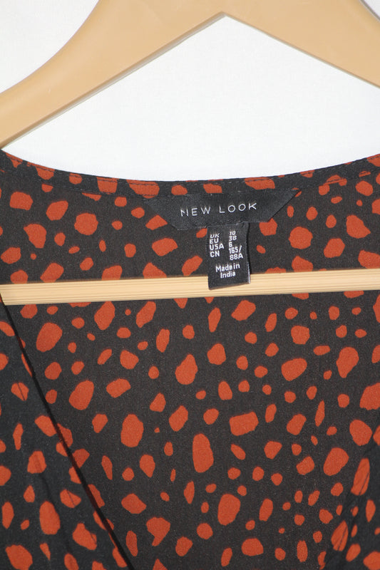 New Look Orangish Black  Dress - Small