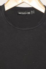 Pretty Little Thing Black Crop Top - Small