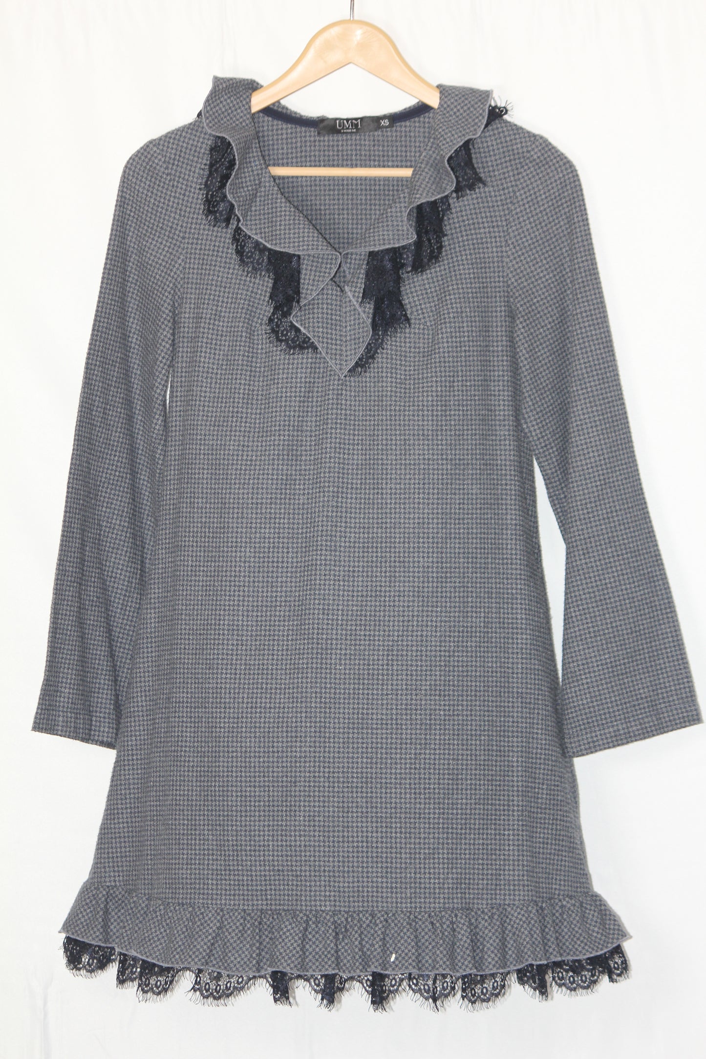 Grey Full Sleeves Long Dress by UMM