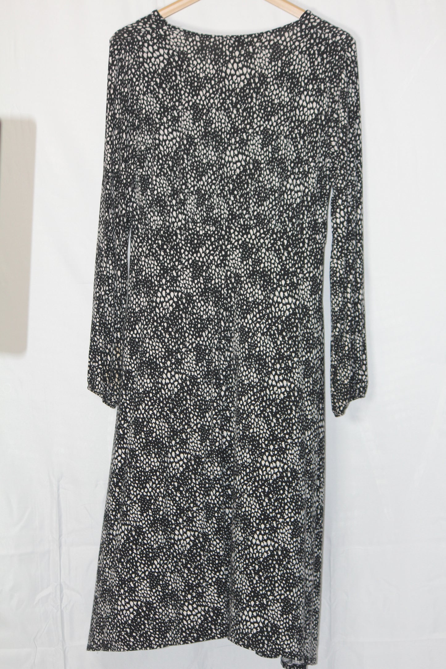 Wallis Black & White Polka Dot Dress (Medium, Good Condition)