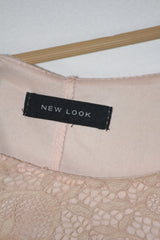 New Look Peach Lace Dress (Small, Good Condition)