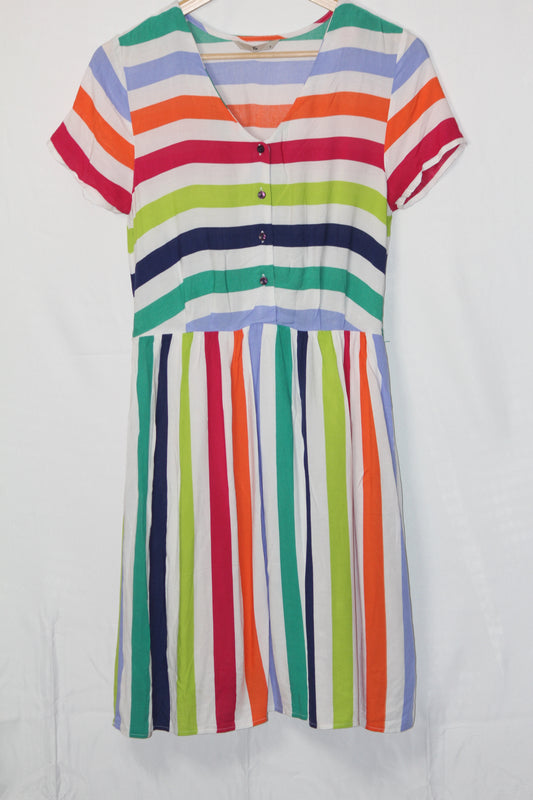 Tu Striped Multi-Colored Dress (Small, Good Condition)