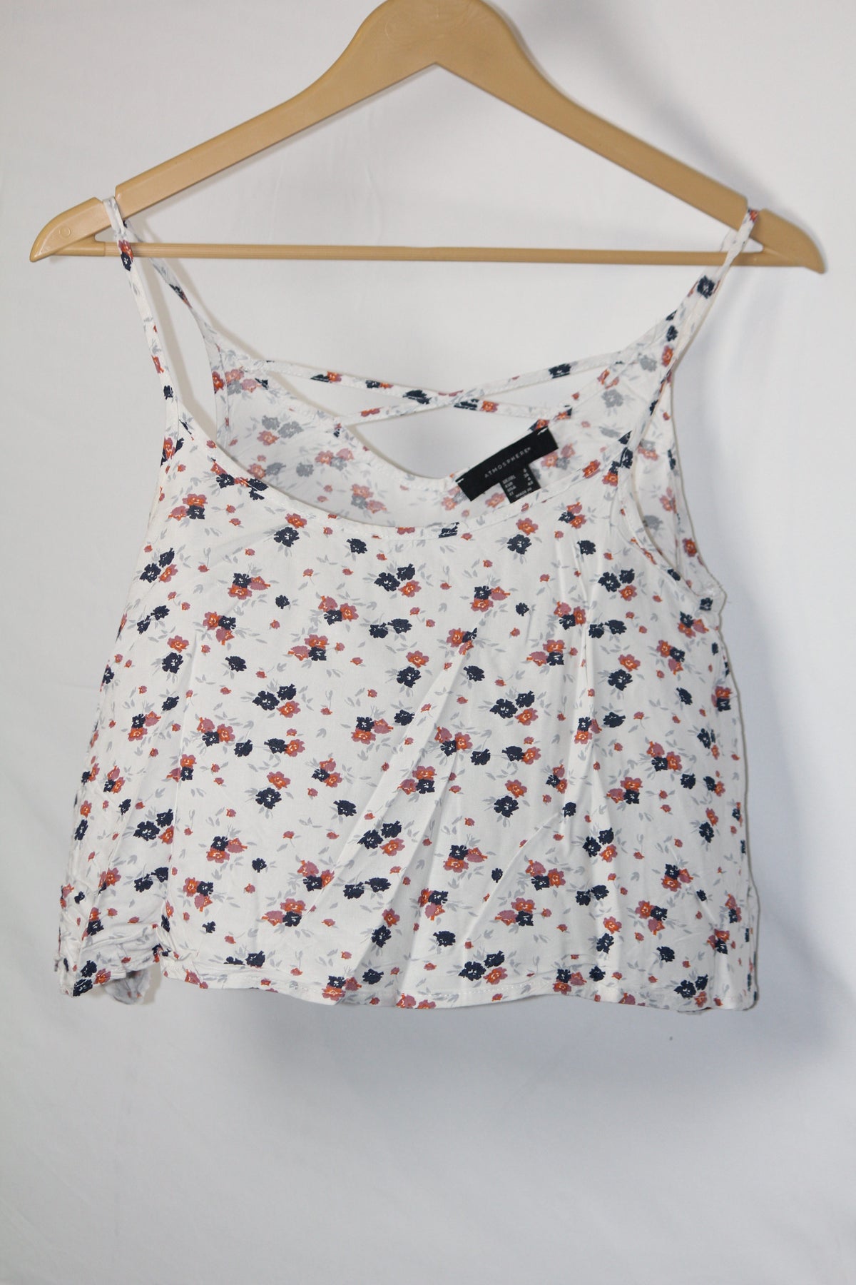 Atmosphere White Floral Tank Top - Small